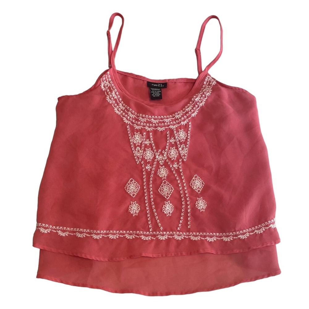 Women’s Size Small Rue21 Mauve With Embroidered Design Sleeveless Blouse